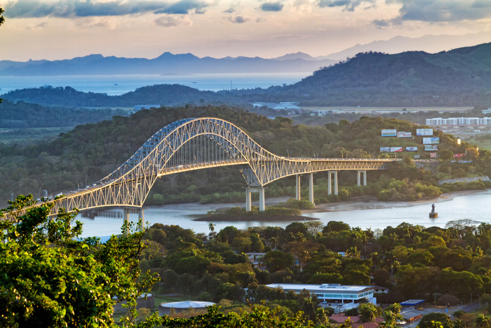 Bank Account Opening in Panama​​ aerial view of bridge